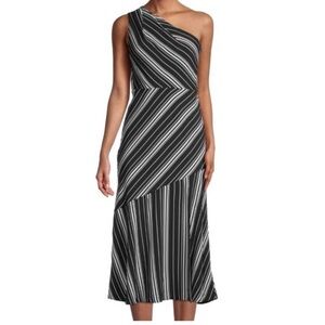 Sam Edelman Elegant Black and White Striped Dress size 10